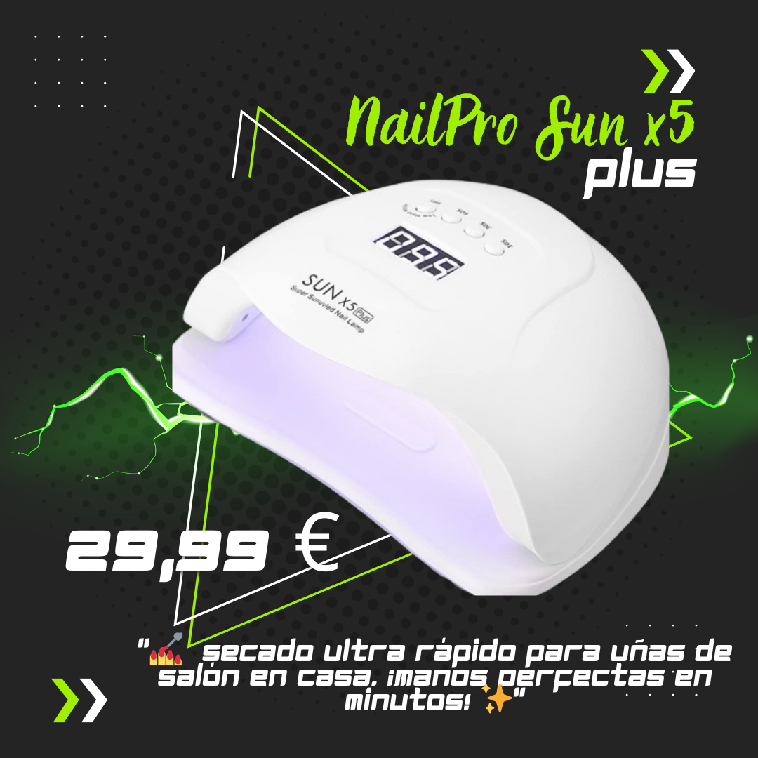 NailPro Sun X5 Plus-lámpara uv led con 36 leds para gel de manicura