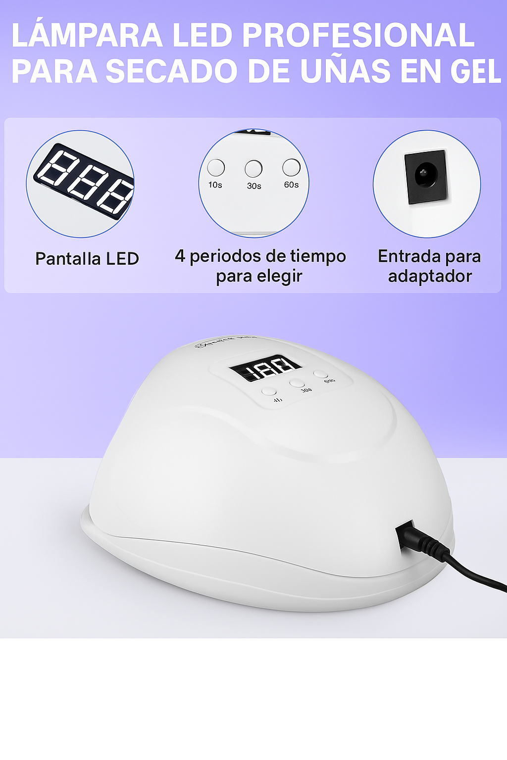 NailPro Sun X5 Plus-lámpara uv led con 36 leds para gel de manicura